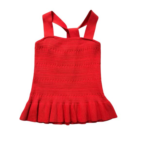 Parker red smocked cross strap tank top size XS - Picture 13 of 13